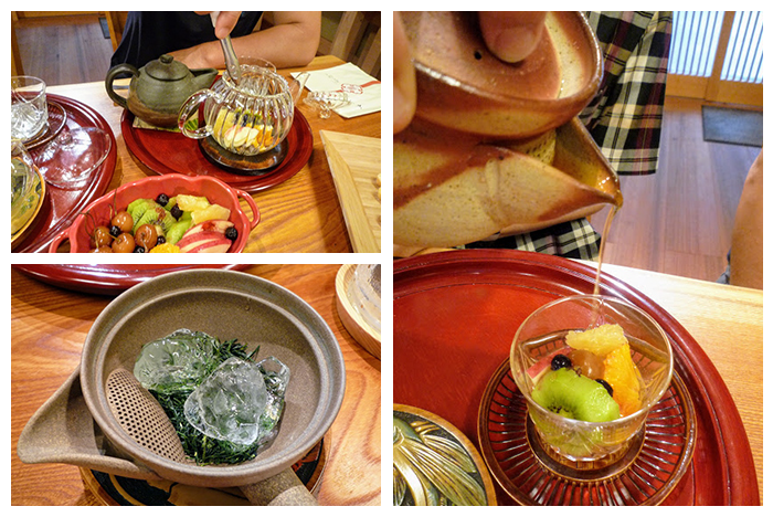 日本茶を愉しむ会（2017年6月）水羊羹と新茶を愉しむ様子