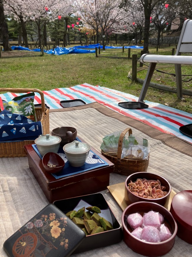 日本茶を愉しむ会（2025年3月）春の宴玉藻公園でお花見